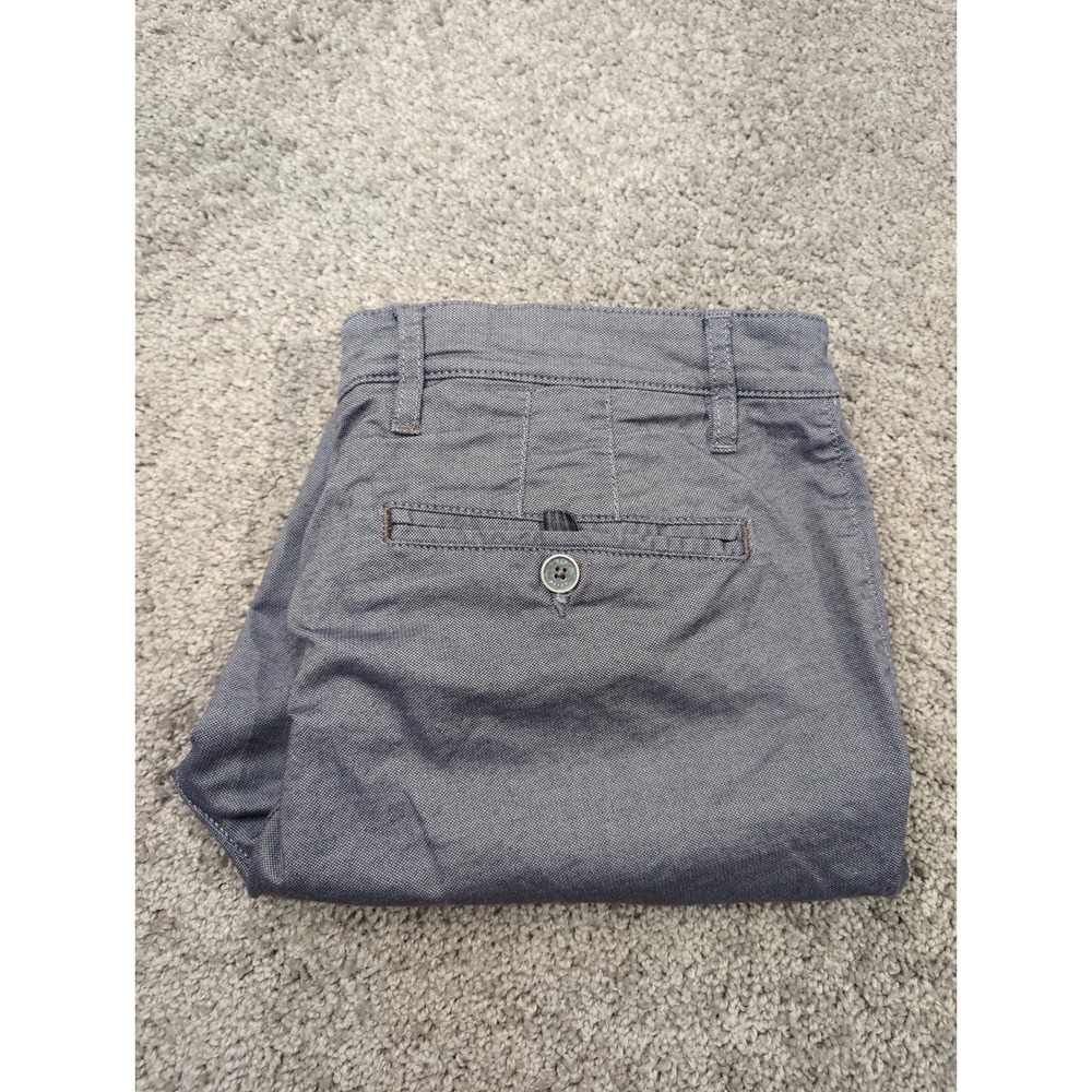 Ted Baker London‎ Mens 34R Blue Textured Chino Shorts Flat Front Regular Fit